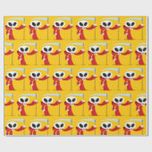 Papier Cadeau Mort rouge - Papier d'enveloppement (Plat)