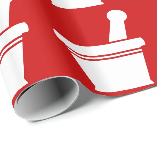 Papier Cadeau Mortier et pilon (Coin rond)