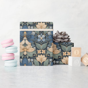 Papier Cadeau Mosaic Floral Moderne Artistique