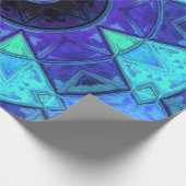 Papier Cadeau Mosaic Mandala bleu et violet (Coin)