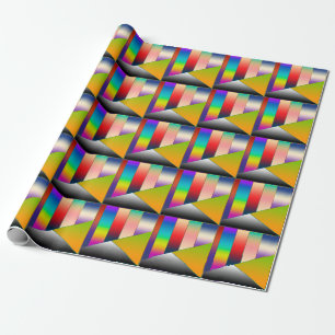 Papier Cadeau MOSAIC rayures triangles couleur II + vos idées