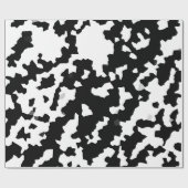 Papier Cadeau Mosaïque Abstraite irrégulière Camo noir et blanc (Plat)