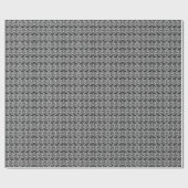 Papier Cadeau Mosaïque Abstraite noire et grise (Plat)