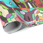 Papier Cadeau Mosaïque colorée (Coin rond)