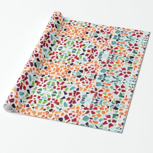 Papier Cadeau Mosaïque de collage (Déroulé)