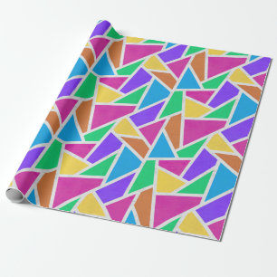 Papier Cadeau Mosaïque de couleurs vives arc-en-ciel