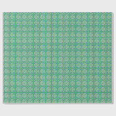 Papier Cadeau Mosaïque de pierre céleste verte (Plat)