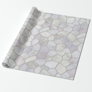 Papier Cadeau Mosaïque de Platine gris