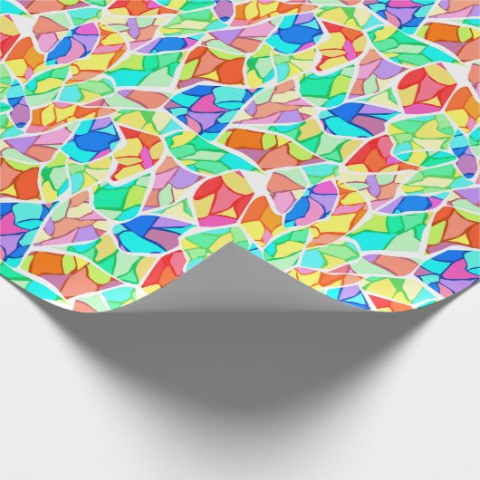 Papier Cadeau mosaïque de verre moderne Abstrait motif lumineux (Coin)