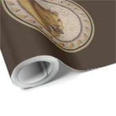 Papier Cadeau Mosaïque du lion romain (Coin rond)