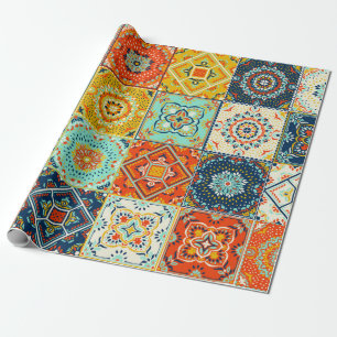 Papier Cadeau Mosaïque marocaine illustration motif