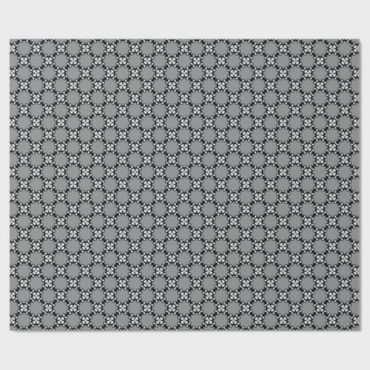 Papier Cadeau Mosaïque noire et blanche (Plat)