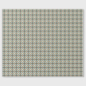 Papier cadeau mosaïque texturé vert sarcelle et ma (Plat)