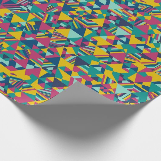 Papier Cadeau Mosaïque triangulaire en bleu (Coin)