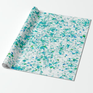 Papier Cadeau mosaïque, turquoise