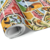 Papier Cadeau Mosaïques de Park Guell (Coin rond)