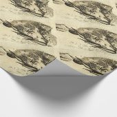 PAPIER CADEAU MOSAÏQUES ROMAINES ANTIQUE / ROOSTERS (Coin)