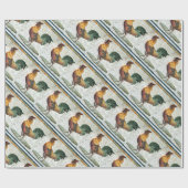 PAPIER CADEAU MOSAÏQUES ROMAINES ANTIQUE / ROOSTERS (Plat)