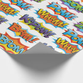 Papier Cadeau Mot d'action de bande dessinée (Coin)