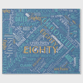 Papier Cadeau Mot d'anniversaire Nuage huit bleu ID266 (Plat)
