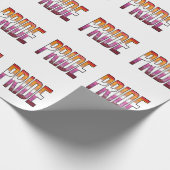 Papier Cadeau Mot de fierté lesbienne (Coin)