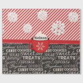 Papier Cadeau Mot d'hiver (Plat)