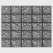 Papier Cadeau Mot d'hiver Cloud sur tableau noir (Plat)