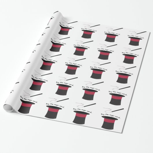 Papier Cadeau Mot magique (Déroulé)