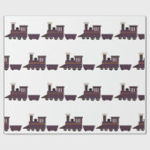 Papier Cadeau Moteur de train (Plat)