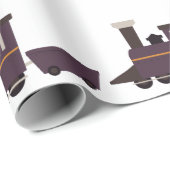 Papier Cadeau Moteur de train (Coin rond)