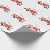 Papier Cadeau Moteur d'incendie de camion-feu (Coin)