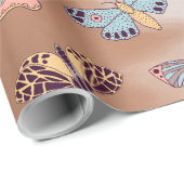 Papier Cadeau Moth (Coin rond)