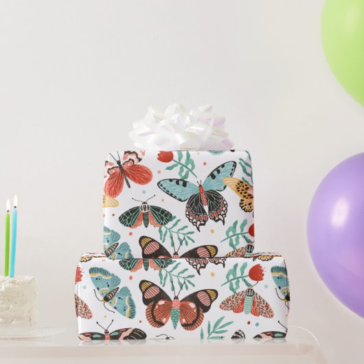 Papier Cadeau Moth (Cadeaux de fête)