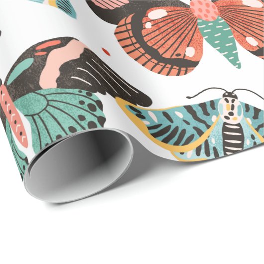 Papier Cadeau Moth (Coin rond)