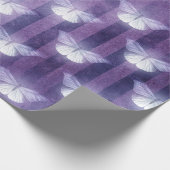 Papier Cadeau Moth blanc violet rayé motif mystique (Coin)