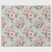Papier Cadeau Mother's Pink Roses (Plat)