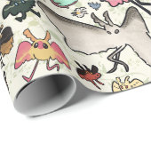 Papier Cadeau Mothman Motif (Coin rond)