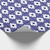 Papier Cadeau Motif 061214 - Marine profonde avec blanc (Coin)