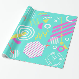 Papier Cadeau motif 90s géométrique