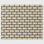 Papier Cadeau Motif à 8 bits ringard et beige de briques de (Plat)
