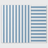 Papier Cadeau motif à bande blanche bleue (Plat)