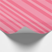 Papier Cadeau Motif à bande variable mignon en rose bonbon (Coin)