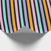Papier Cadeau Motif à bandes multicolores (Coin)