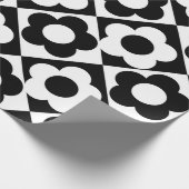 Papier Cadeau Motif à bille en diamant noir et blanc (Coin)