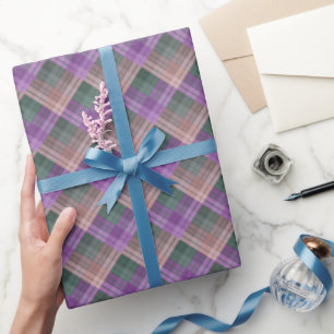 Papier Cadeau Motif à carreaux avec coloration en zig zag