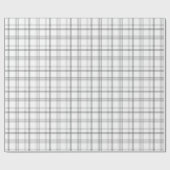 Papier Cadeau Motif à carreaux délicat de gris blanc (Plat)