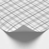 Papier Cadeau Motif à carreaux délicat de gris blanc (Coin)