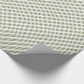 Papier Cadeau Motif à cinq bandes vert et blanc olive (Coin)