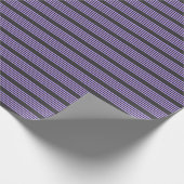 Papier Cadeau Motif à cinq bandes violet et charbon de bois (Coin)