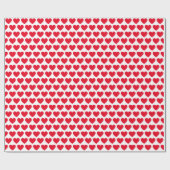 Papier Cadeau Motif à coeur rouge avec arrière - plan blanc (Plat)